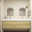 Meuble-lavabo mural double 80 po avec lavabo acrylique Victoria-94524420