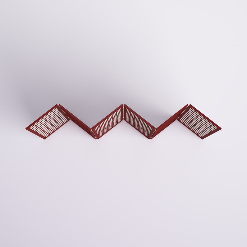 Paravent pliant Alex, Palissandre, 6 panneaux