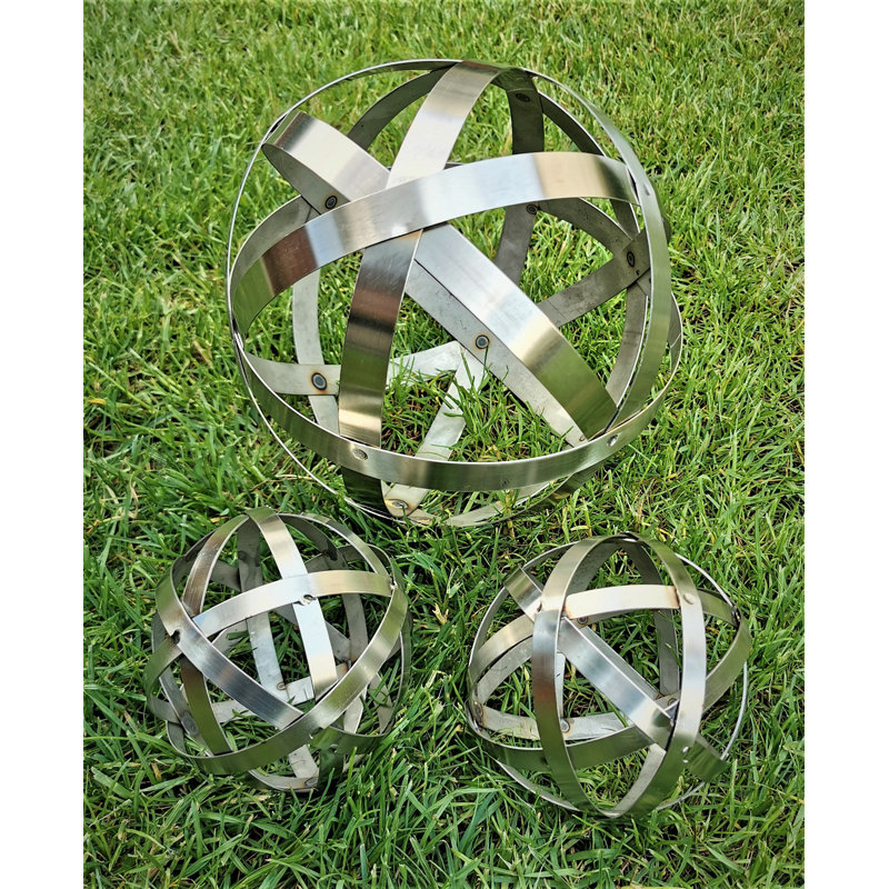 Caryol Stainless Steel Garden Art, 40cm H x 40cm W x 60cm D, 3