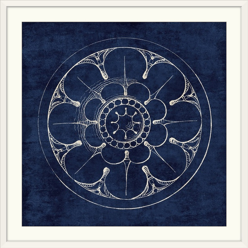 Rosette III par Wild Apple Portfolio - impression d'art graphique, H 24 po x l 24 po x P 1,5 po, Toile