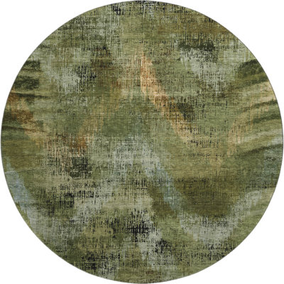 Premium Machine Washable Prisco Olive Rug