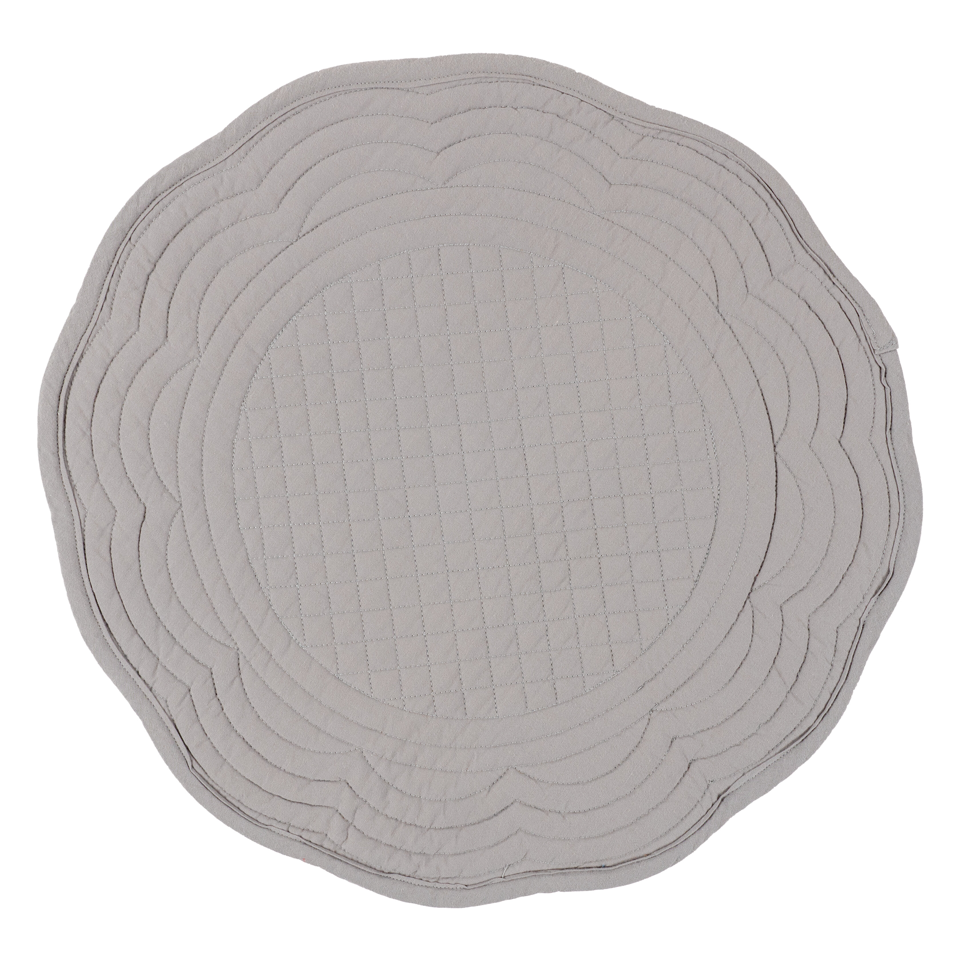 All Cotton and Linen Placemats Set of 4, Round Placemats, Cotton