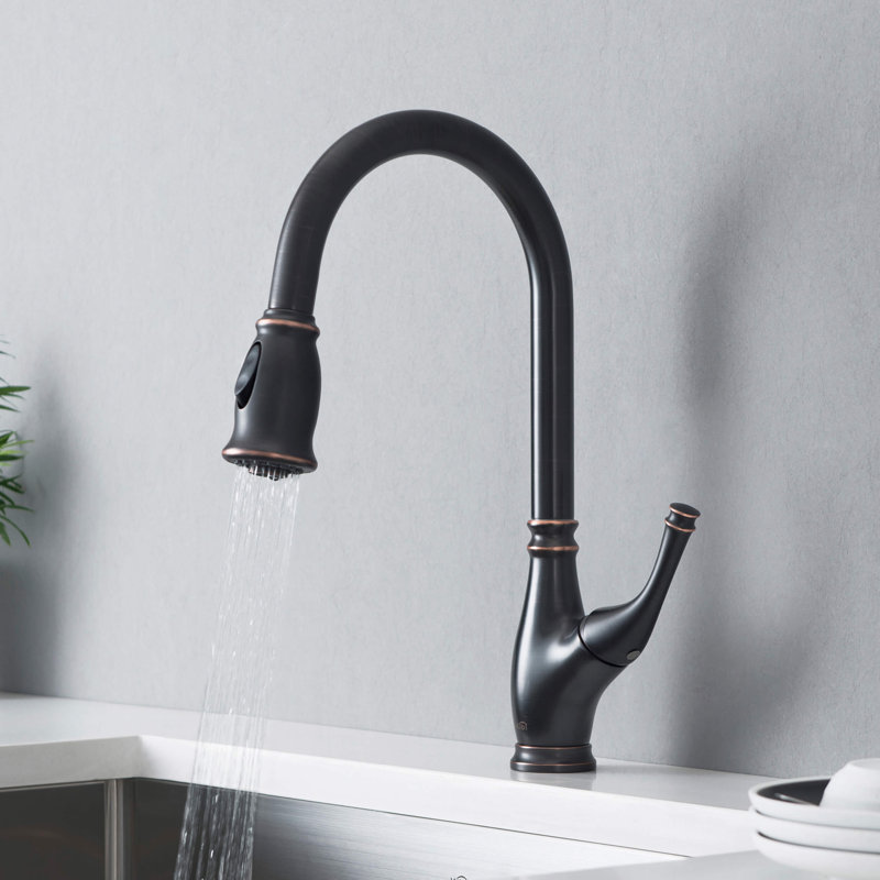 KIBI Summit Pull Down Kitchen Faucet, Oil Rubbed Bronze, Without Soap Dispenser