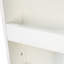 Petite armoire de présentation blanche à 4 niveaux et 3 tablettes latérales à 3 tiroirs latéraux pour bureau personnel et salon-609506227-609506226