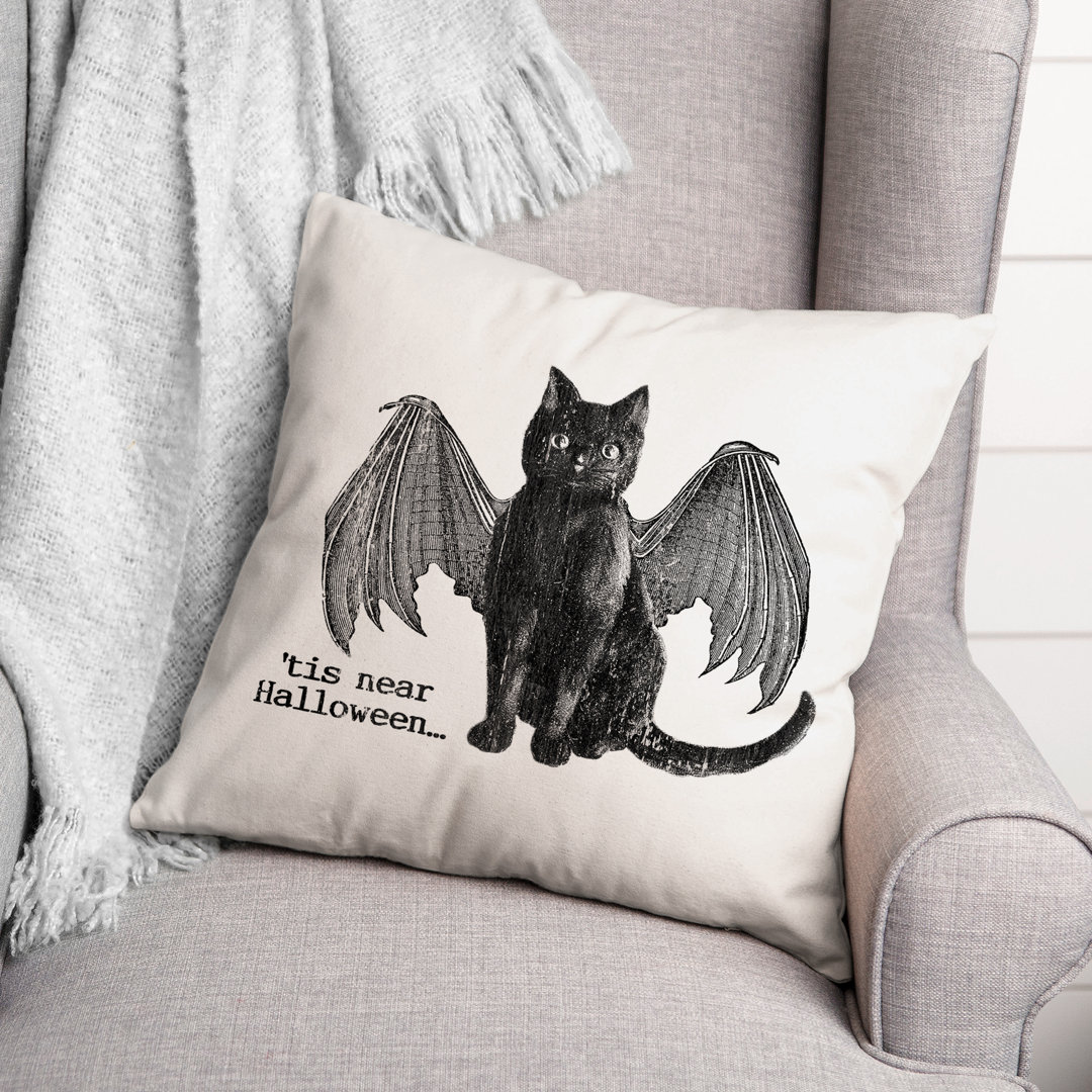  Tis Near Halloween Vampire Cat Throw Pillow Designs Direct Creative Group