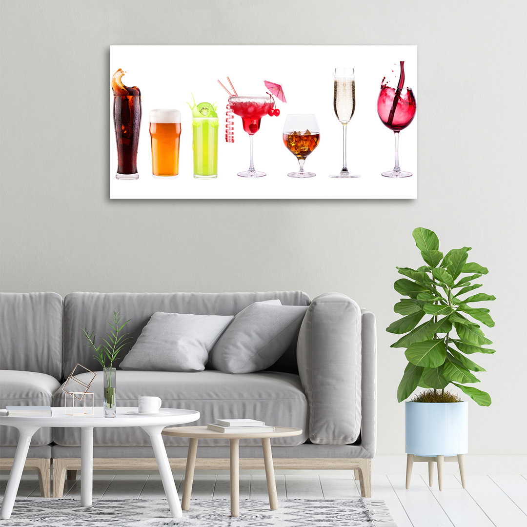 A Set of Drinks - Ungerahmte Kunstdrucke auf Leinwand