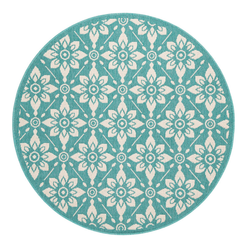 Indoor/Outdoor Trellis Area Rug, Round 4'1"