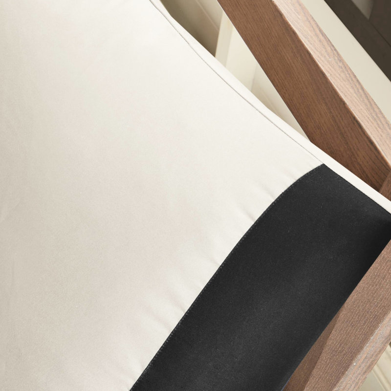 Édredon pour lit simple TG x 7 pièces, ensemble de literie en microfibre bleu sarcelle / noir, conception classique, drap uni coordonné, preuve, pièce de lit Safe On Skin, peau, rembourrage