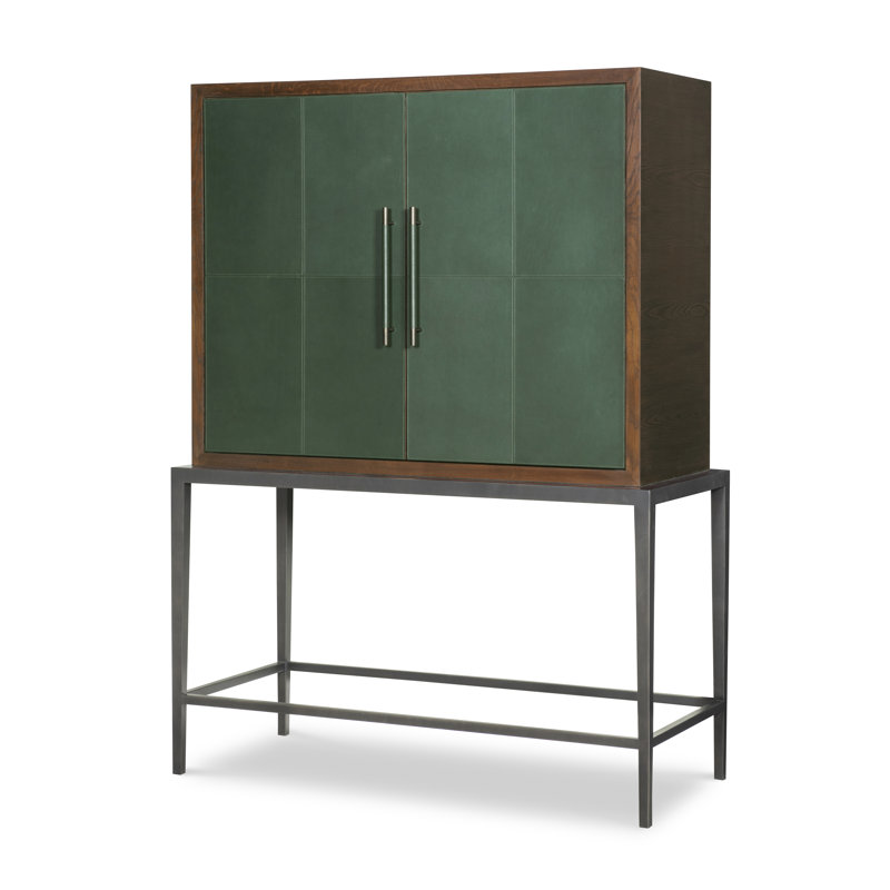 Grand Tour Furniture Solid Wood Bar Cabinet, Evergreen