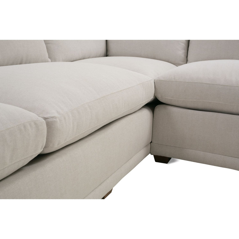 Sylvie Sectional, Cream Cotton Blend