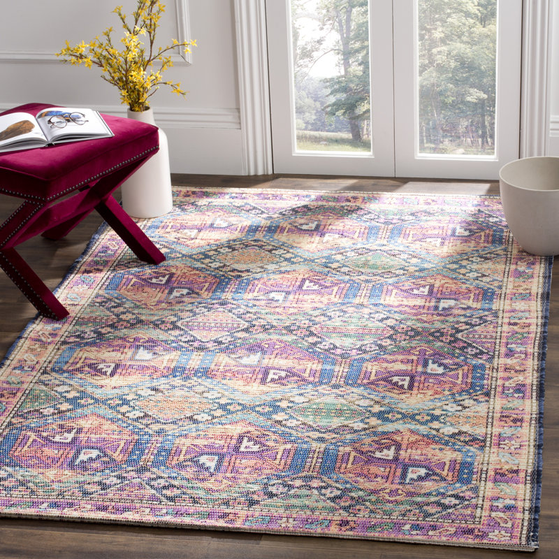 Joppatowne Hand Loomed Performance Geometric Rug, Rectangle 4' x 6'