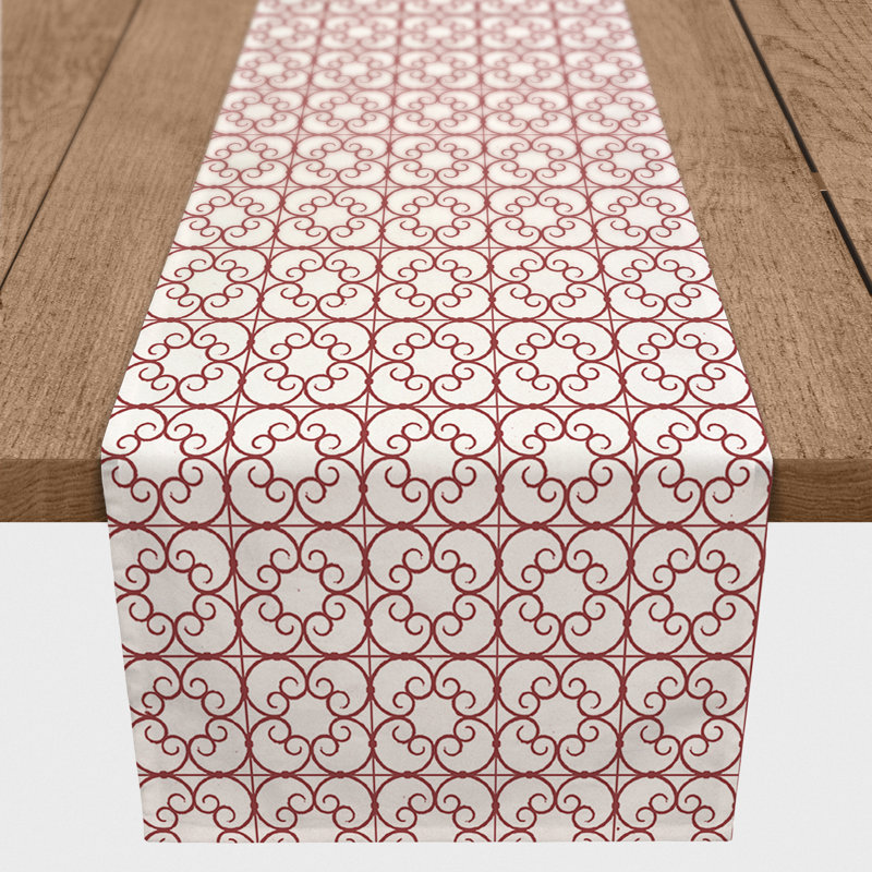 Chemin de table Pettengill, 72 po x 16 po, Rouge