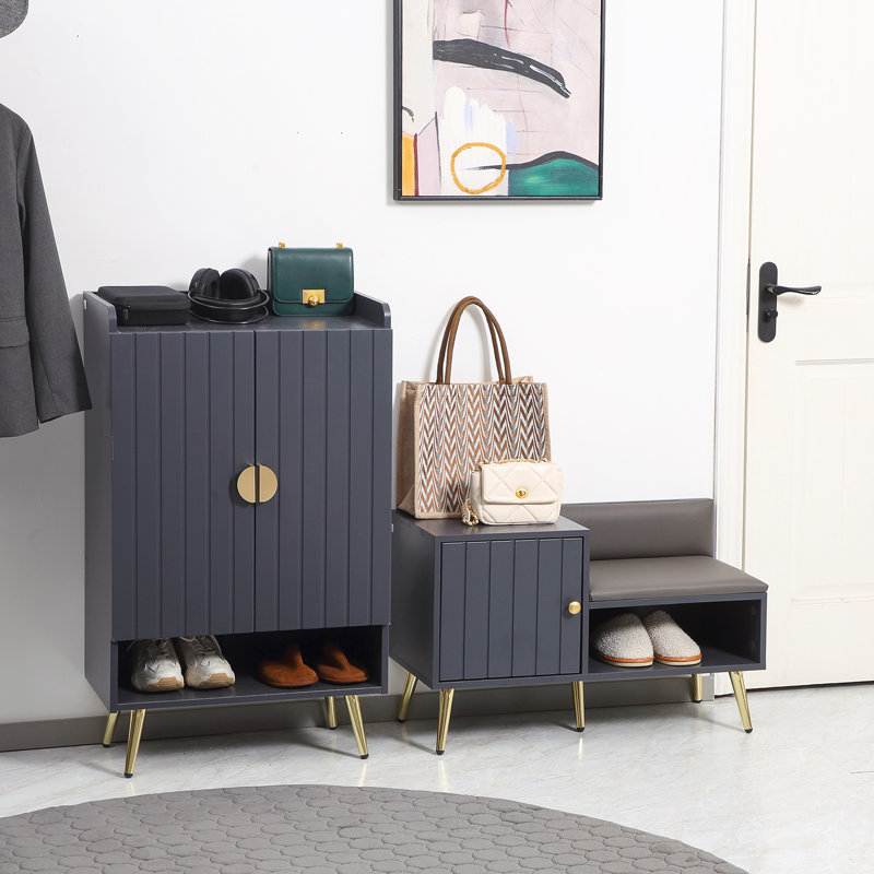 Faux Leather Upholstered Storage Bench