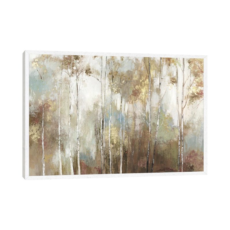 Fine Birch III by Allison Pearce - Print on Canvas, 66.04 cm H x 45.72 cm W, White Framed