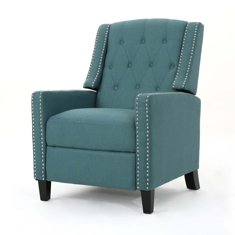 Classic Fabric Push Back Chair, Teal