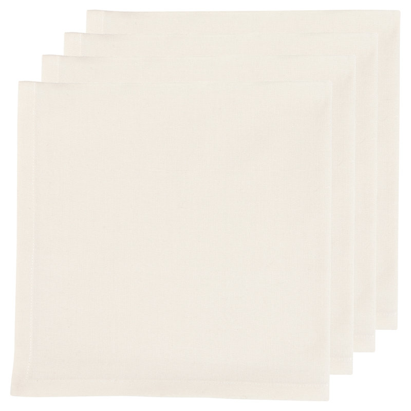 Serviette recyclee de 19 po West Broadway, Ivoire
