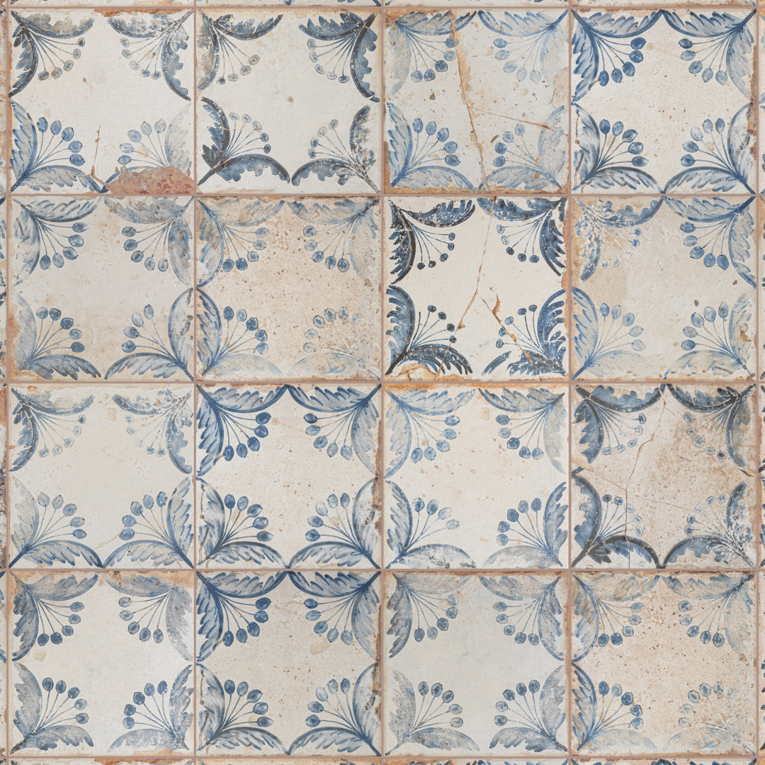 Artisan Oldker 13" x 13" Ceramic Patterned Wall & Floor Tile Merola Tile