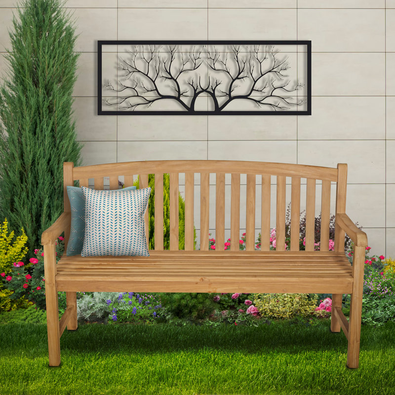 Banc de jardin et de terrasse en bois de teck Casanova, H 37 po x l 59 po x P 24 po