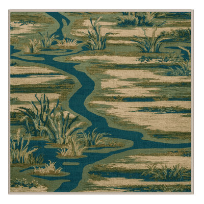  Washable Tidal Marsh Coastal Area Rug