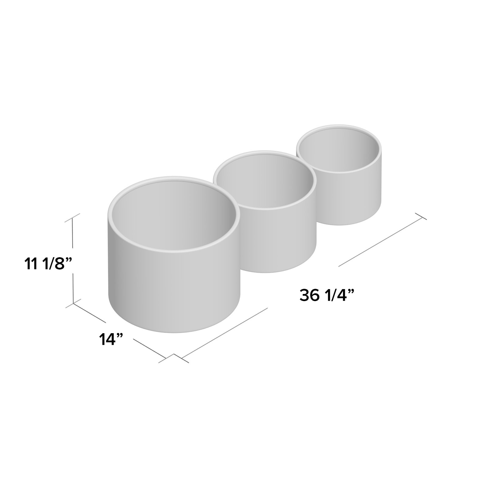Crete 10'' Ceramic Table Vase, White/Gray