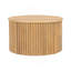 VIBE HAUS Round Lift Top Coffee Table, Modern Fluted Wood Accent Coffee Table with Hidden Storage for Living Room-129387214