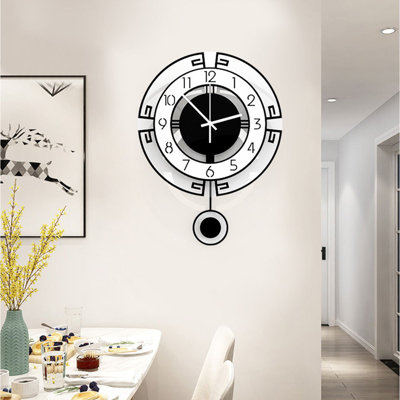 Sharinda Wall Clock for Living Room Decor, Decorative Modern Wall Clocks with Pendulum