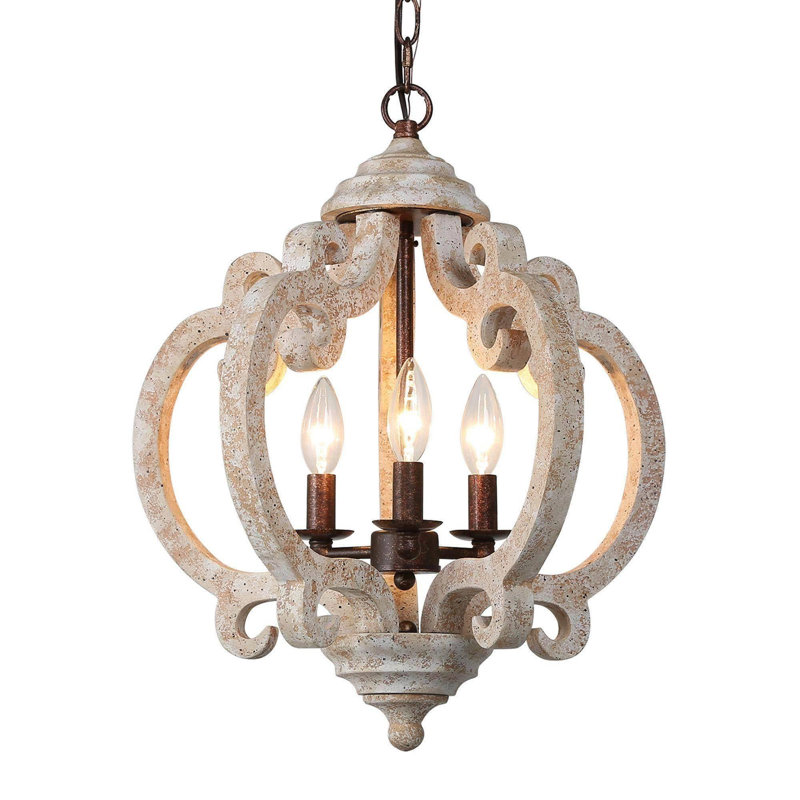Lustre géométrique 3 lumières façon bougie