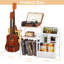Support pour tourne-disque avec rangement en vinyle et support de guitare réglable-1295079952