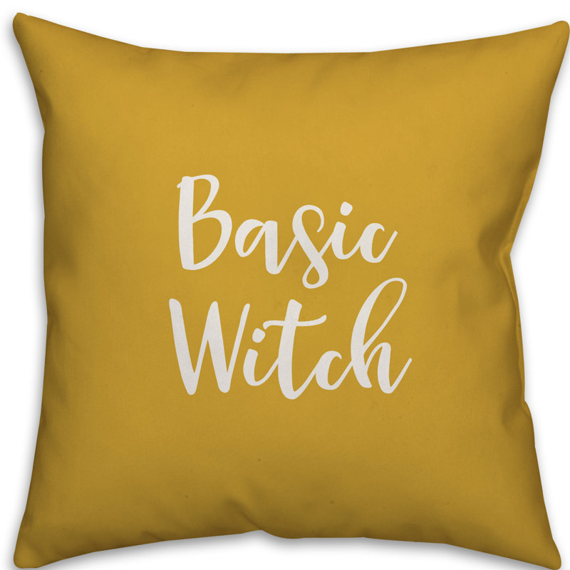 Reversible Throw Pillow, Mustard, Throw Pillow