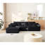 Canapé en L 104 po en forme de L, rembourré modulaire, chenille innovante, sans assemblage, deux ensembles, antidérapant, assise profonde, cinq coussins, large, facile à nettoyer pour la chambre à coucher,-1111006974-1111006975