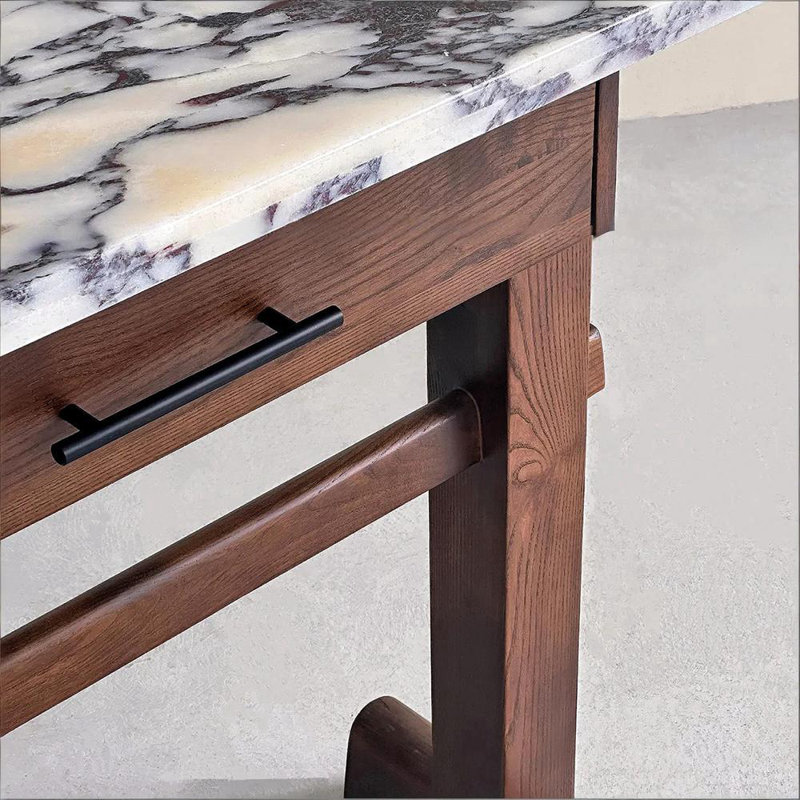 Table d'entrée de style chinois, Brun, H 33,5 po x l 55,1 po x P 13,8 po