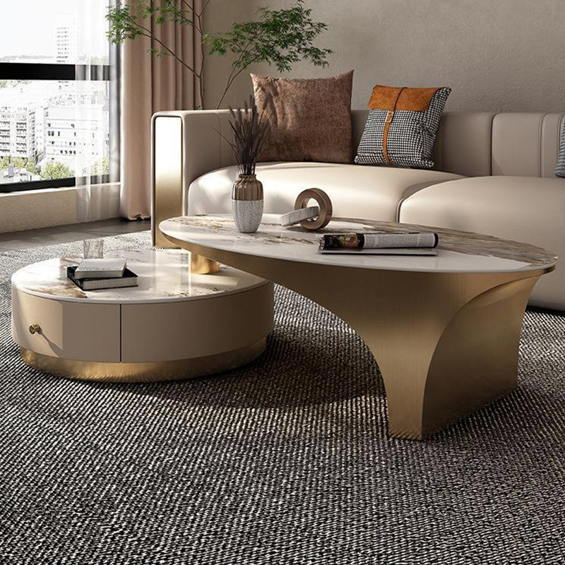 Ensemble de tables basses gigognes Marble