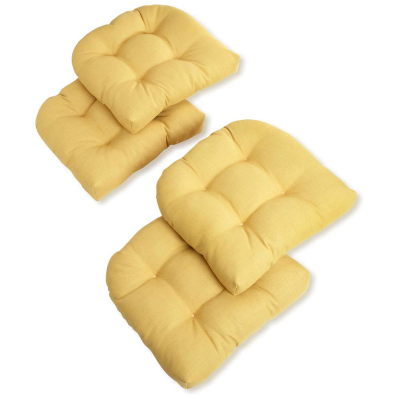 Outdoor 5'' Seat Cushion, Lemon, 4