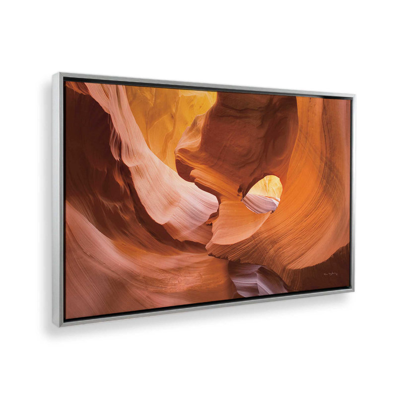 Dance of Sandstone Light , 12.75" H x 18.75" W x 1.75" D, Polished Chrome Floater Framed