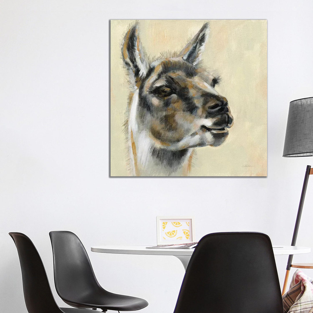 Llama Portrait by Silvia Vassileva - Gallery-Wrapped Canvas Giclée on Canvas