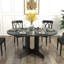 Table de salle à manger pour table de cuisine ovale extensible avec base en forme de X en tréteau amovible-2066007373-2066007374