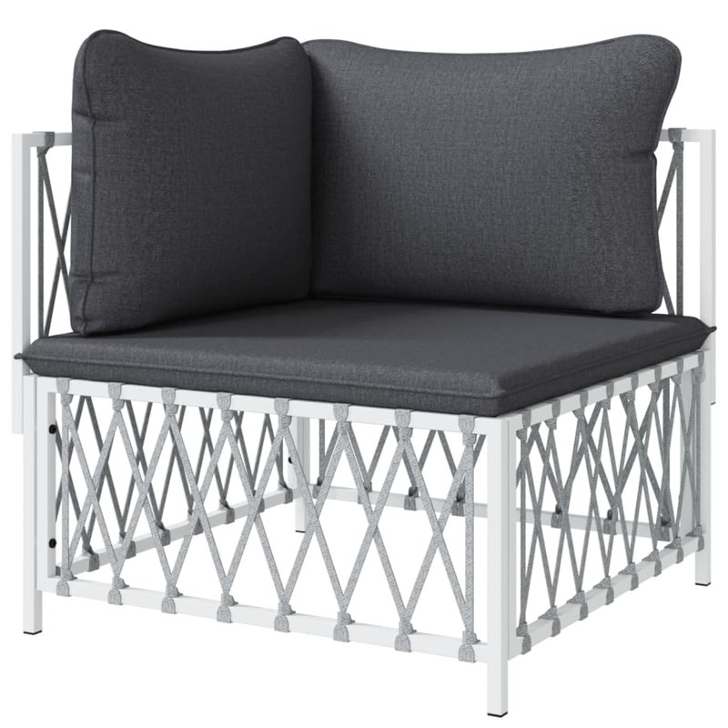 Canapé d'extérieur avec coussins de 28,3 po Moretto, Anthracite