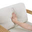 Chaise longue de patio avec coussins