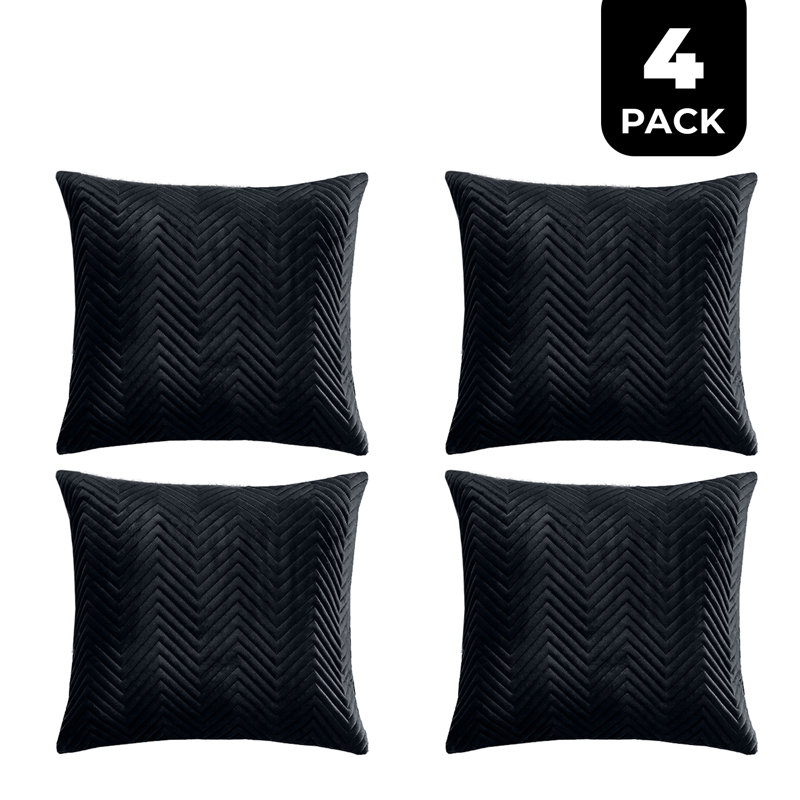 Square Scatter Cushion Cushion Cover, Black