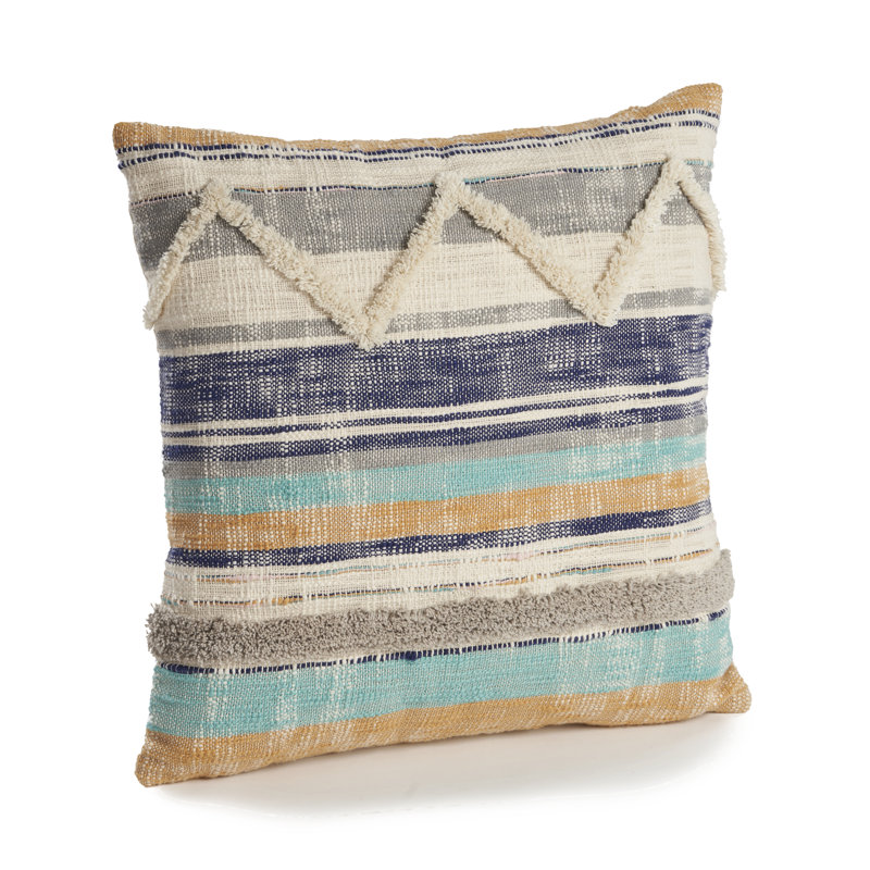Dominigue Chevron Handmade Cotton Throw Pillow , Polyester/Polyfill