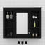 Armoire à pharmacie murale avec miroir, 6 tablettes ouvertes