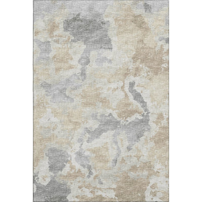 Premium Machine Washable Hintzen AMF67 Beige Rug