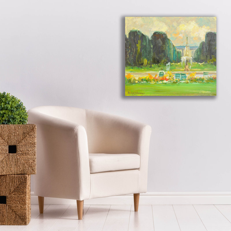  «Italian Gardens» par Allayn Stevens, art mural sur toile, 30 po x 26 po, H 26 po x l 30 po