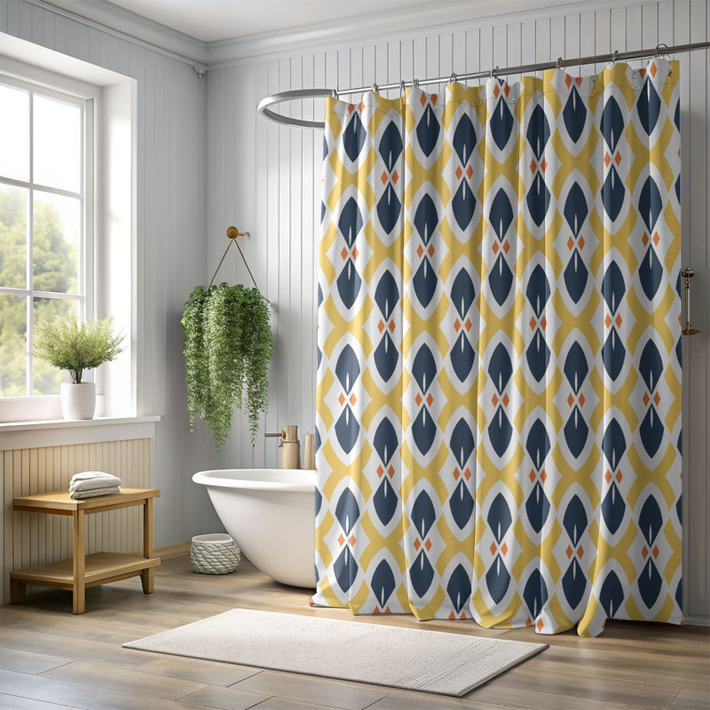 Yellow Designs - Premium Shower Curtain, 74"H x 71"W