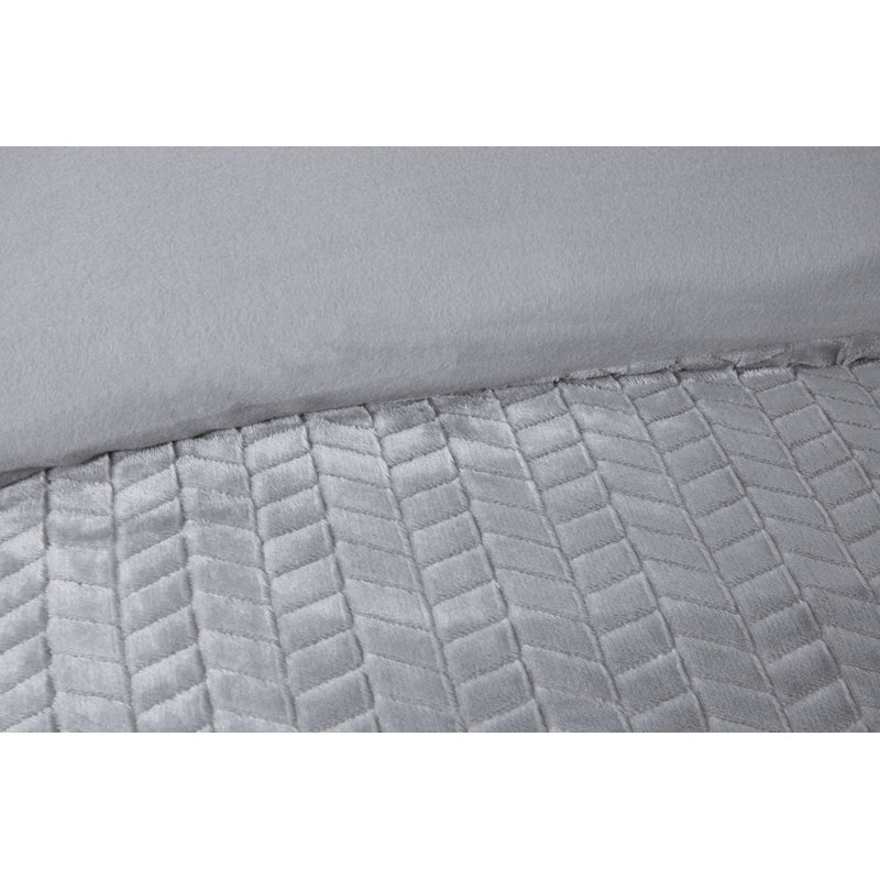 Chevron Fur Polyester Chevron Duvet Cover Set with Pillowcases Included, Double Duvet Cover Set + 2 Standard Pillowcases
