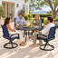 Ensemble de 2 chaises d'extérieur pivotantes à bascule pour patio - bleu-1533375209