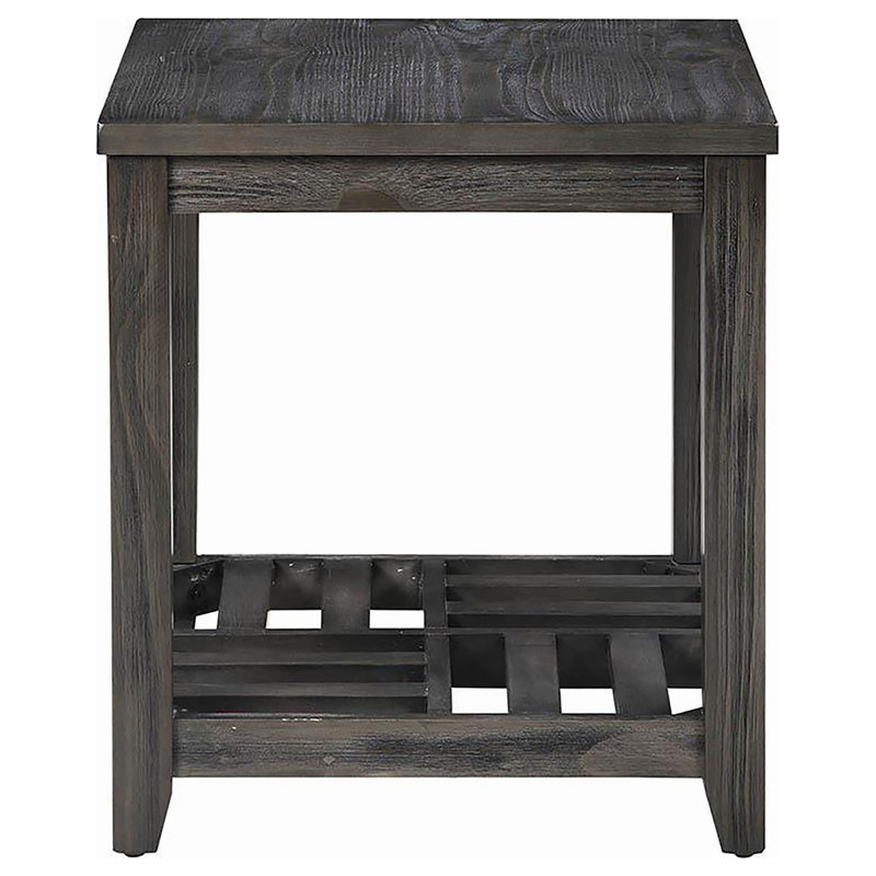 Grey Rectangular End Table
