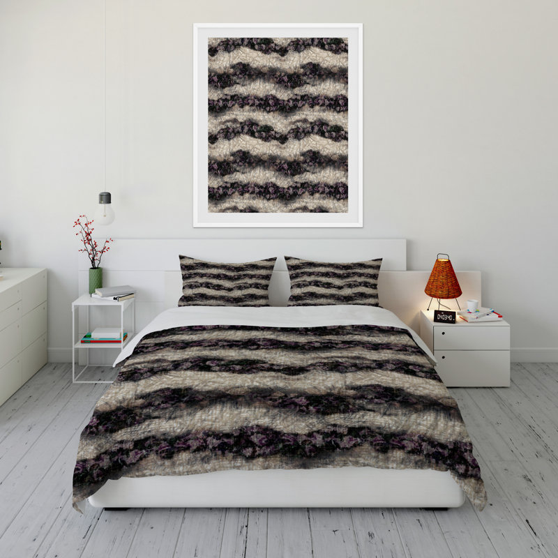 Polyester Twill Abstract Duvet Cover, Twin Duvet Cover + 1 Standard Pillowcase