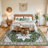 Machine Washable Non-Slip Green Oriental Area Rug-1683931754