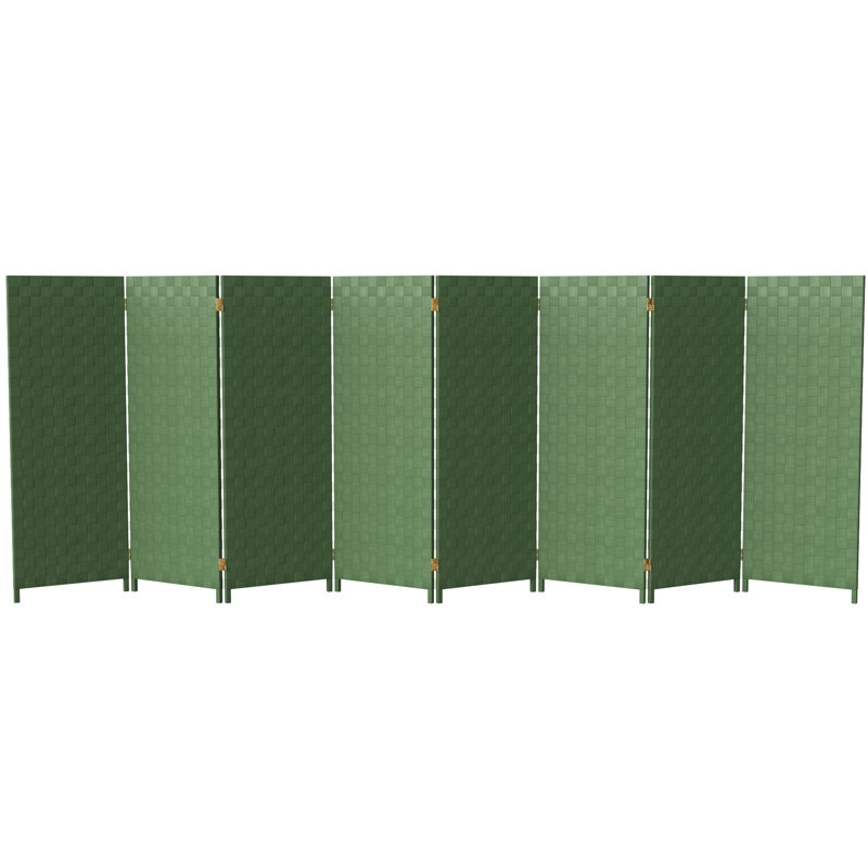 Paravent de jardin extérieur pliant, 8, Vert, H 47 po